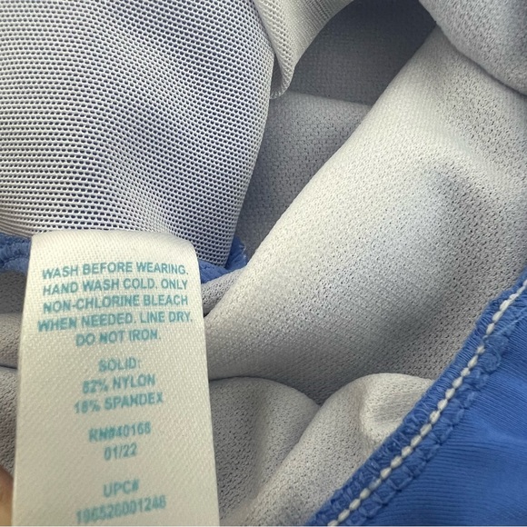 Bal Harbour Blue V-Neck Ruffle One Piece Swim - Picture 11 of 12